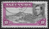 1938-53  Ascension.  SG.47a  10s. black & bright purple. perf.13  Vfu.