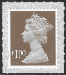U2934  £1 bistre brown 2B  M19L  SBP T3  Walsall  U/M (MNH)