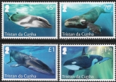 2019 Tristan Da Cunha. SG.1248-51  Whales set 4 values U/M (MNH)