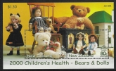 2000 New Zealand MS.2366  Childrens Health Teddy Bears & Dolls. mini sheet  U/M (MNH)