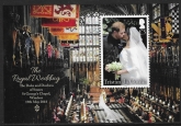 2018 Tristan Da Cunha.  MS.1239  Royal Wedding mini sheet U/M (MNH)