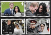 2018  Tristan Da Cunha. SG.1235-8  Royal Wedding set 4 values U/M (MNH)