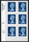 U2953  £1.88 blue M13L cyld. W1 grid position R2 C2   Walsall U/M (MNH)