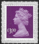 U2966  £3.00 mauve 2B   M19L  SBP T3  Walsall U/M (MNH)