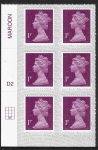 U2920  1p  2B deep crimson   M17L  cyld. D2  grid position R4 C2   SBP  T2  DLR  U/M (MNH)