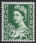W 4  9d   2B  bronze green    wmk crowns Harrison U/M (NH)