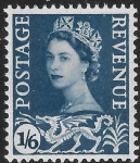 W 6  1/6d  2B grey-blue  wmk. crowns  Harrison U/M (MNH)