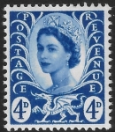 W 8  4d 2B ultramarine  no wmk.  Harrison U/M (MNH)