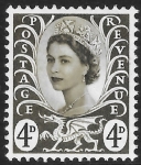 W 9  4d CB  olive sepia  no wmk Harrison  U/M (MNH)