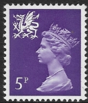 W 19  5p 2B reddish violet  Harrison U/M (MNH)