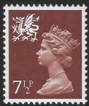 W 24  7½p  2B  chestnut  Harrison  U/M (MNH)