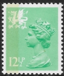 W 37  12½p  SB  light emerald green. Perf 14  Type 1 Questa  U/M (MNH)