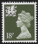 W 47   18p  phos. deep olive grey  Questa  U/M (MNH)