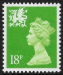 W 49  18p  RB  bright green ex DX15 Questa   U/M (MNH)