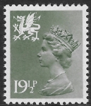 W 51  19½p  phos. olive grey  Type 1  Questa  U/M (MNH)