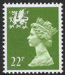 W 55  22p phos.  yellow-green  Type 1  Questa  U/M (MNH)