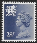 W 63a  28p phos. Violet type 2 perf 15 x 14   Questa  U/M (MNH)