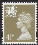 W 77  41p 2B  grey brown yellow fluor. ex sheet   Questa  U/M (MNH)