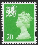 W 79a  20p RB  bright green. ex DX21  Walsall  U/M (MNH)