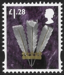 W 134   £1.28  2B  feathers  Cartor  U/M (MNH)