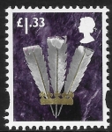 W 135   £1.33  2B  feathers  Cartor  U/M (MNH)