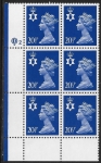 NI 52  N. Ireland 20½p ultramarine  cyld. Q2  Questa  U/M (MNH)