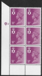 NI 64  N. Ireland  31p bright purple.  type 1  cyld. Q3  Questa U/M (MNH)