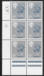 S 43  Scotland 17p phos. grey blue. Type 2 cyld. 3A 5B  Waddington  U/M (MNH)