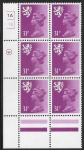 S 51  Scotland  31p phos. bright purple. type 1  cyld. 1a 1b  Waddington U/M )MNH)