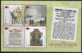 2015  New Zealand  MS.3674  Centenary WW1  2nd Issue mini sheet.  U/M (MNH)