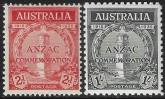 1935  Australia  SG.154-5  20th Anniversay of Gallipoli Landing. set 2 values U/M (MNH)