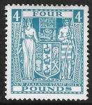 New Zealand - Arms  F166  £4 light blue very lightly mounted mint.