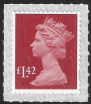 U2942  £1.42 2B   deep rose-red  M20L  SBP  T3   Walsall  U/M (MNH)