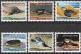 2019  Ascension Island.  SG.1309-14  Fauna Turtles.   2019 underprint  set 6 values U/M (MNH)