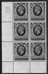 N58 4d grey-green. cyld.3 dot   W35 perf 2A (P/P) (dot omitted in error ) unmounted mint (MNH).