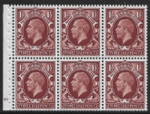 NB26 (SG.441f) 1½d red-brown Cyld.G30 no dot  perf B4(E) unmounted mint (MNH)