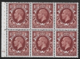 NB26 (SG441f)  1½d red brown  cyld. G24 no dot  perf. B4(E) unmounted mint (MNH)