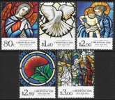 2015 New Zealand  SG.3733-7  Christmas- Stained Glass Windows  set 5 values  U/M (MNH)