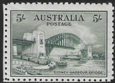 1932 Australia - Sydney Harbour Bridge  SG.143  5/-  blue-green  U/M  (MNH)
