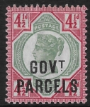Great Britain SG.O71  4½d  green & carmine  overprinted Govt. Parcels   L.M.mint