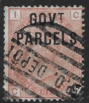 Great Britain SG.O64  1s orange-brown overprinted GOVT. PARCELS.  used