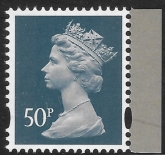 U3077  50p 2B dark grey  M20L MPIL    DY34 ISP  U/M (MNH)