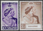 Singapore - 1948 Royal Silver Wedding. SG.31-2  very lightly mounted mint. (cat. value £100.00)