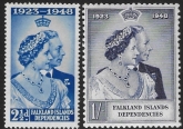 Falkland Islands Dependencies - 1948 Royal Silver Wedding. SG. G19-20   mounted mint. (cat. value £3.50)