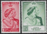 Aden/ Seiyen   - 1948 Royal Silver Wedding. SG.14-5   mounted mint.
