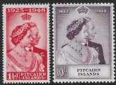Pitcairn  - 1948 Royal Silver Wedding. SG.11-12  mounted mint. (cat. value £41.50)