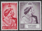 Pitcairn  - 1948 Royal Silver Wedding. SG.11-12  mounted mint.