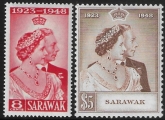 Sarawak  - 1948 Royal Silver Wedding. SG.165-6   mounted mint. (cat value £48.00)