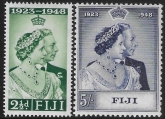 Fiji - 1948 Royal Silver Wedding. SG.270/1  mounted mint.