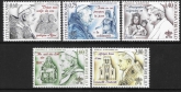 2012  Vatican  SG.1667-71  Journeys of Pope Benedict XVI  in 2011 set 5 values U/M (MNH)